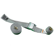 coiled grey spring loaded cambuckle strap 2500 pount capacity